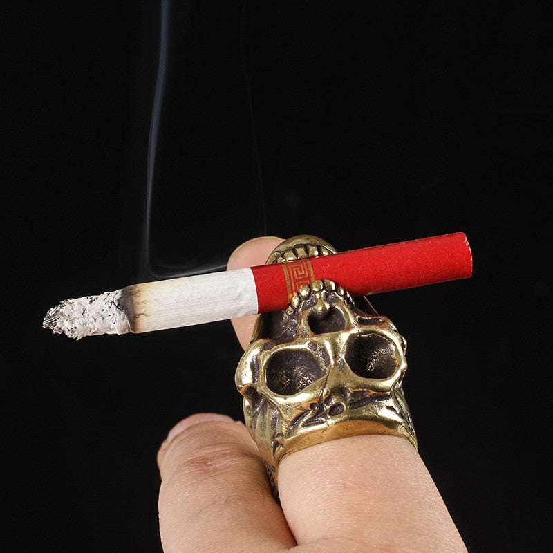 Skull Ring For Cigar Holder
