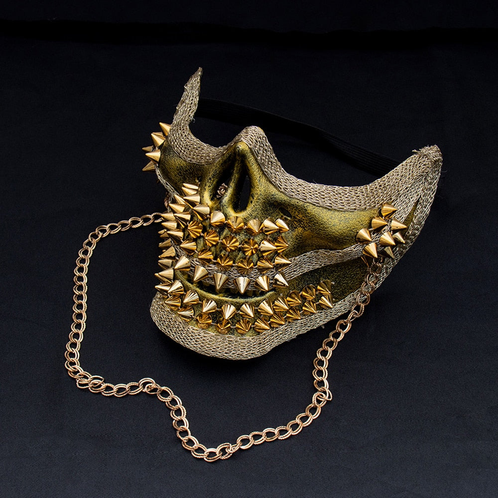 Skull Mask Rivet Punk Spike