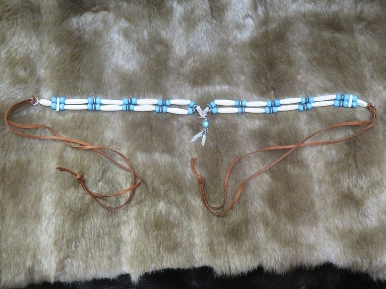 Native American Turquoise Feather Sliver Necklace