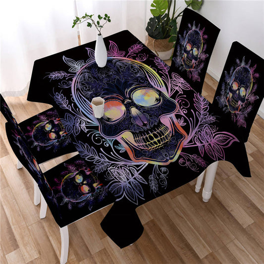 Skull Colorful Table Cover
