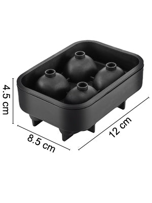 Ice Cube Maker Black Silicone 4/6 3D Skull Shape For Ice Chocolate
