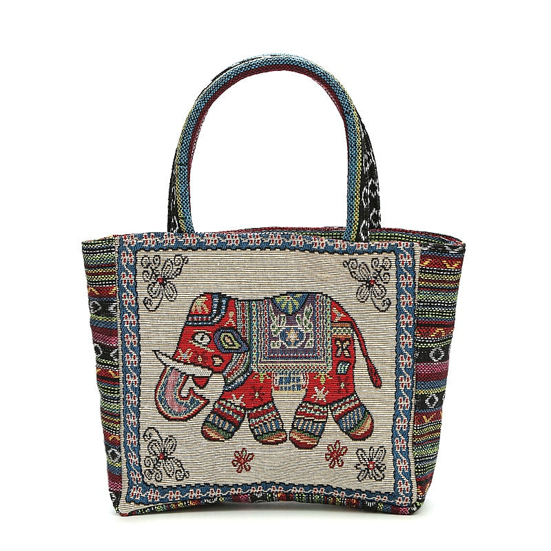 Elephant Pattern Tote Bag