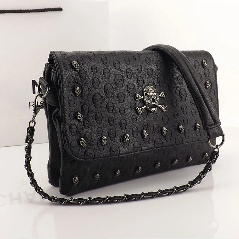 Skull Handbag Rivet Gothic