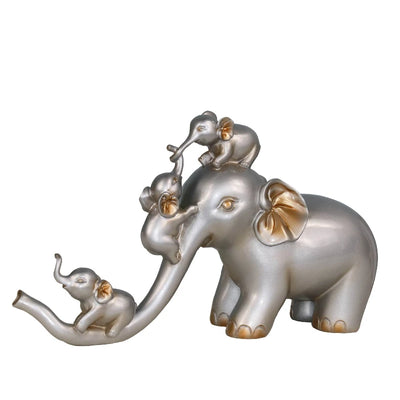 Elephants Resin Statue Decoration