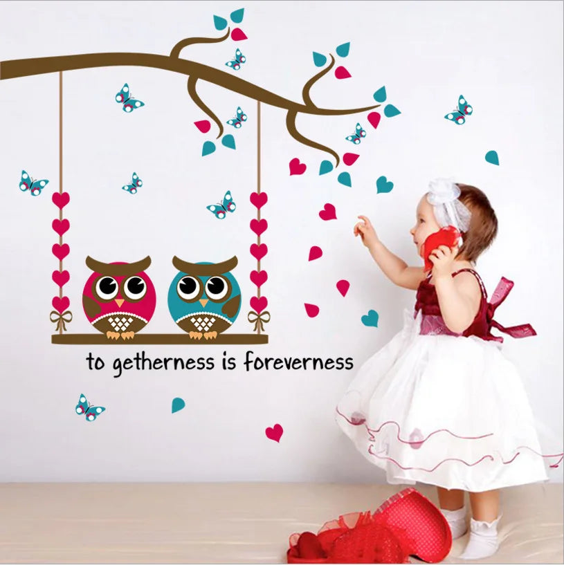 Owls Wall Stickers Lovely