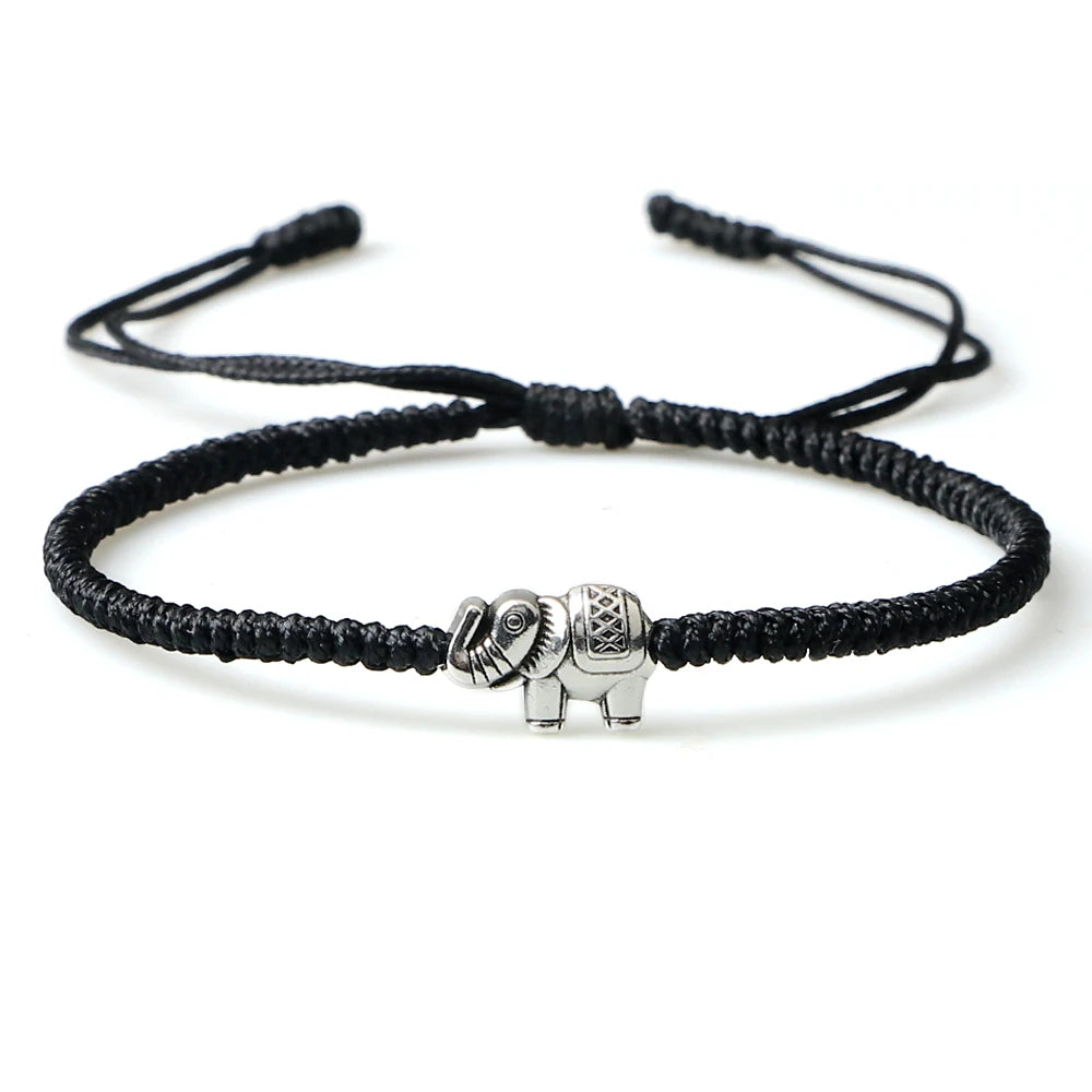 Elephant Pendant Bracelet Silver Color