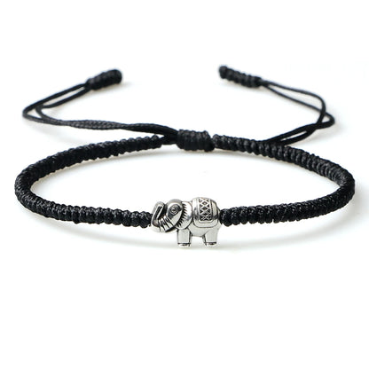 Elephant Pendant Bracelet Silver Color