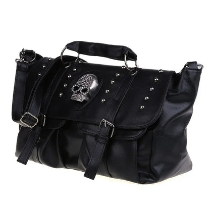 Skull Shoulder Bag Handbag Black