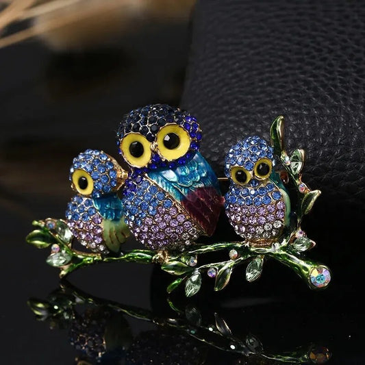 Owl Brooches Bird Hat Scarf  Pins