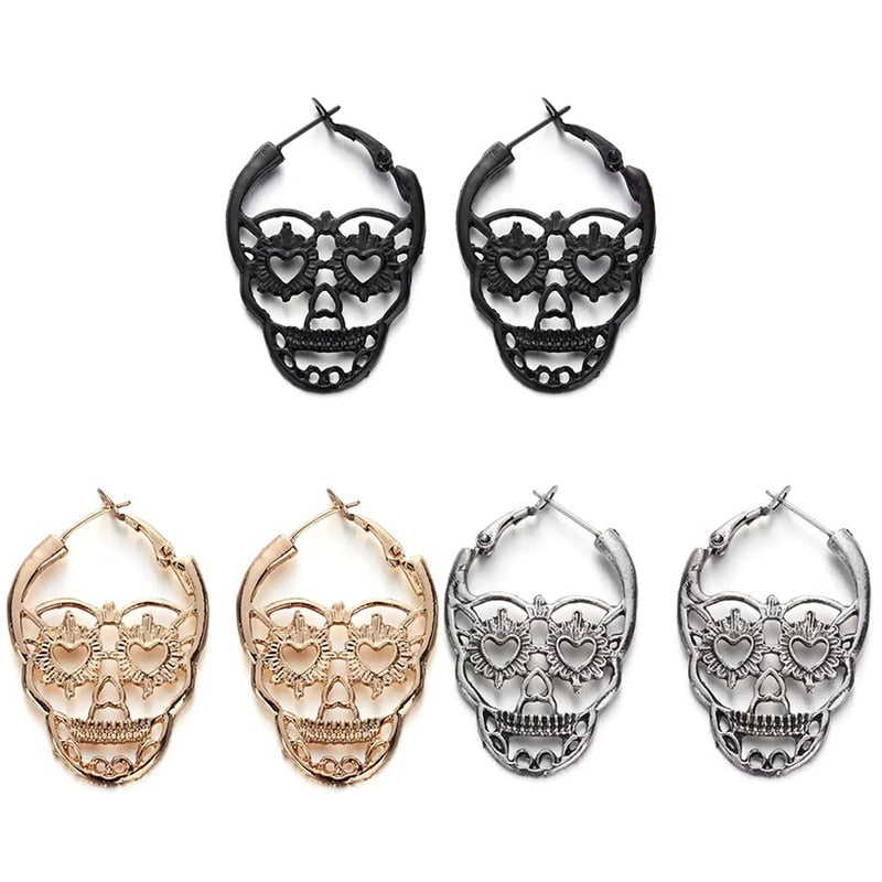 Vintage Punk Gothic Skull Earrings