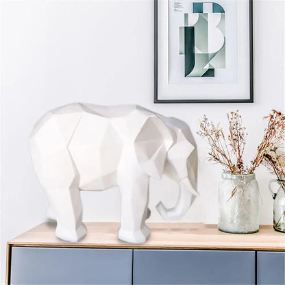 Elephant Statue Resin Abstract 3D Print Ornaments