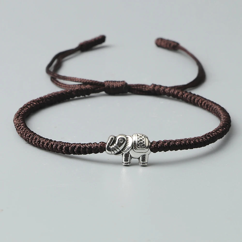 Elephant Pendant Bracelet Silver Color