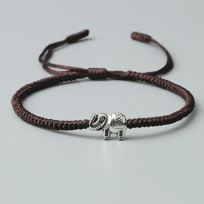 Elephant Pendant Bracelet Silver Color