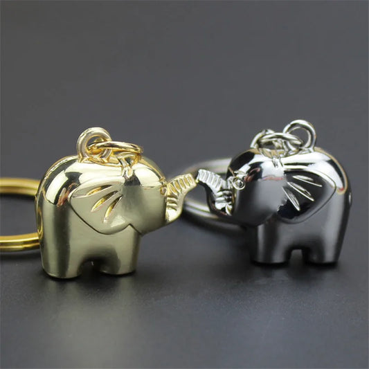 Elephant Silver Color Gold Alloy Keychain