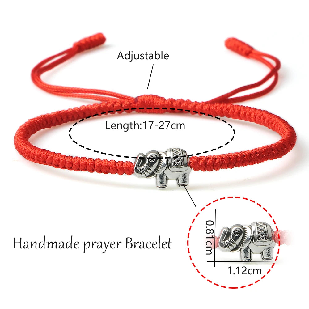 Elephant Pendant Bracelet Silver Color