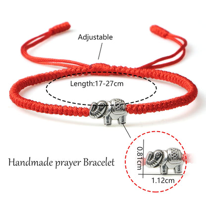 Elephant Pendant Bracelet Silver Color