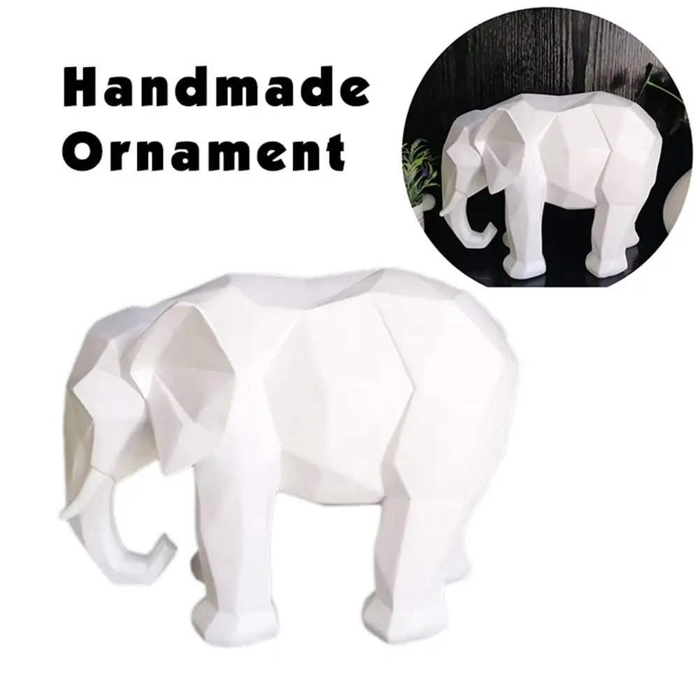 Elephant Statue Resin Abstract 3D Print Ornaments