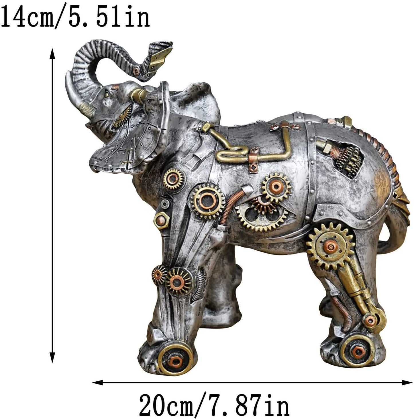 Elephant Resin Statue Industrial Mechanical Design