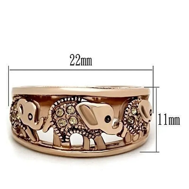 Elephant Golden Ring Retro