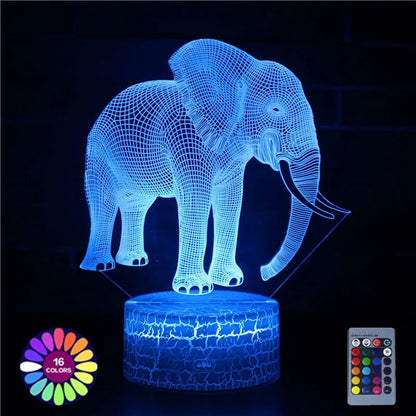 Elephant Pattern Led Lamp Night Light