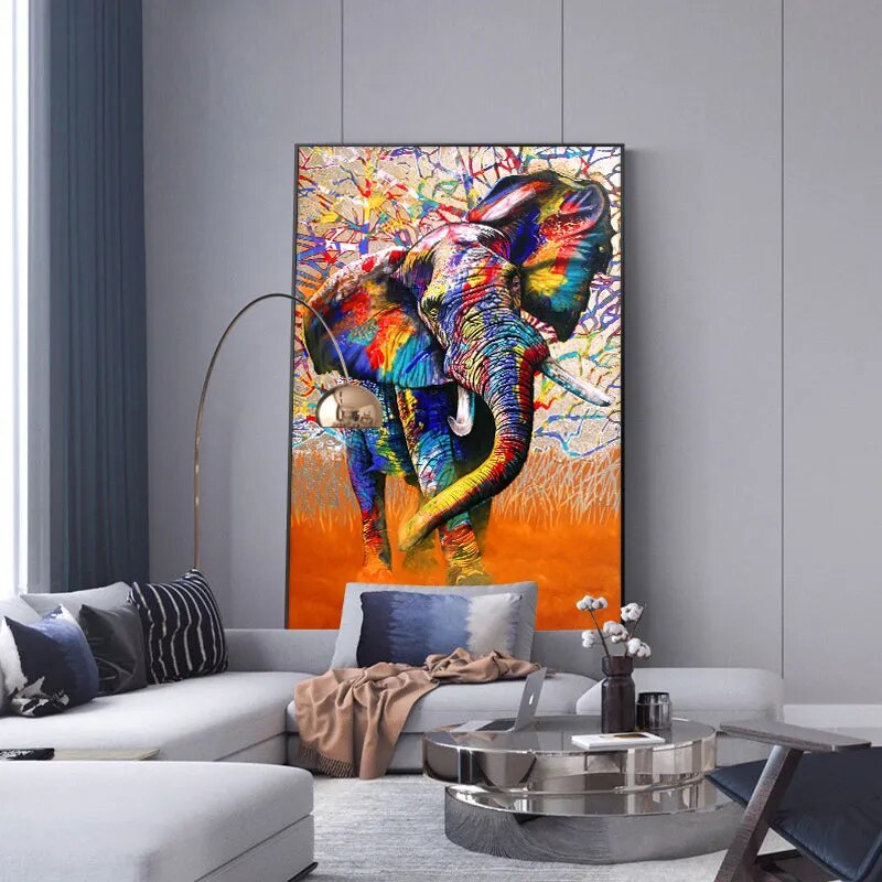 Elephant Canvas Wall Painting