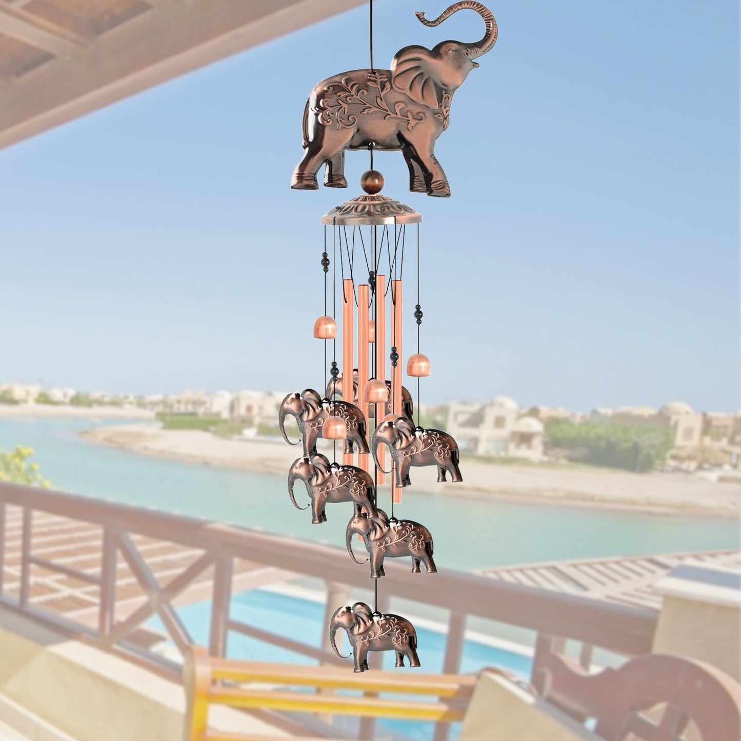 Brass Elephant Wind Chime