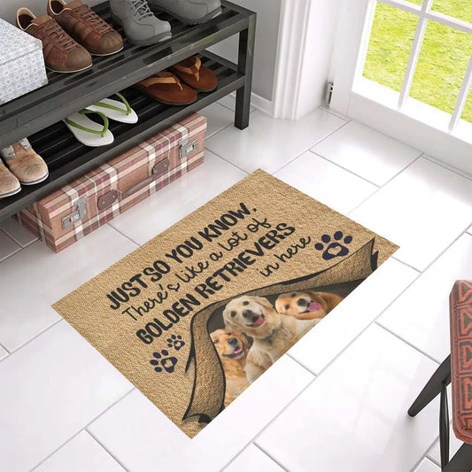 Dog Golden Retriever Doormat 3D Print Non-slip