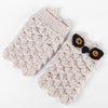 Cute Owl Hand Warmers Winter Knitted Gloves