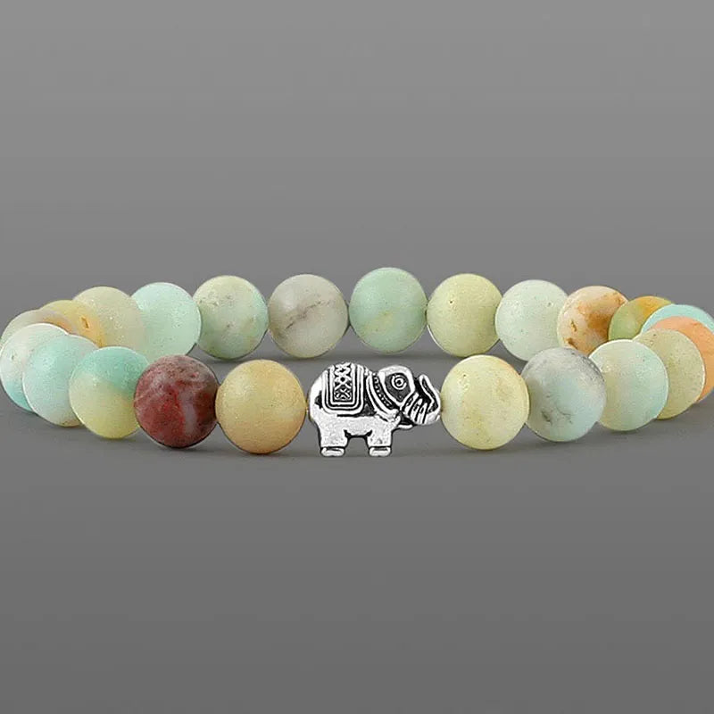 Elephant Bead Stone Bracelet