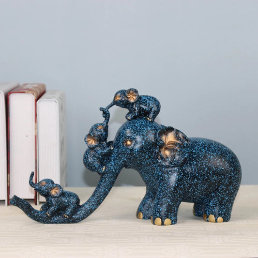 Elephants Resin Statue Decoration