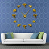 Elephant Wall Clock Large Acrylic Mirror Sticker