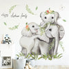 Elephants Family Baby Wall Stickers PVC Decals