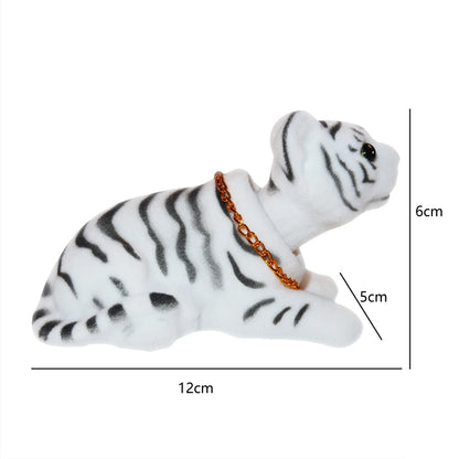 Tiger Resin Shake Head Ornament Car