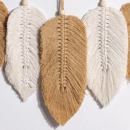 Native Leaf Macrame Wall Hanging