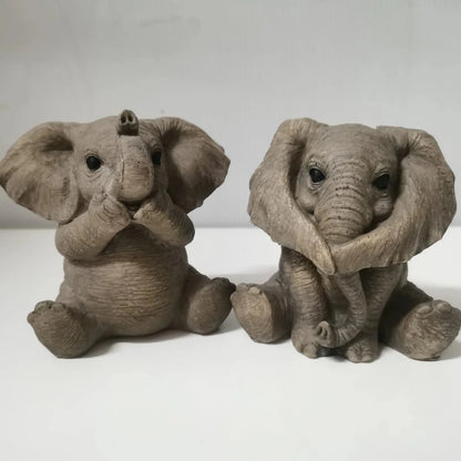 Elephant Baby Resin Decoration Statue