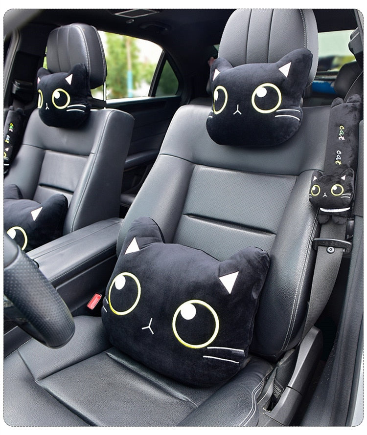 Neck Pillow Cartoon Cat Cushion Cat Seatbelt