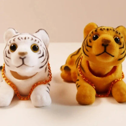 Tiger Resin Shake Head Ornament Car