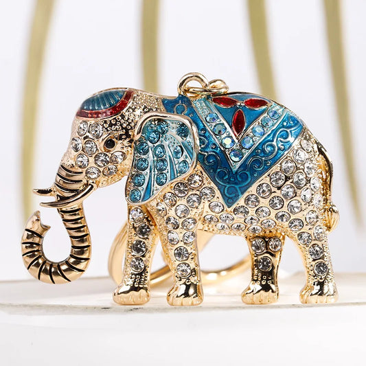 Elephant Key Chain With Rhinestones