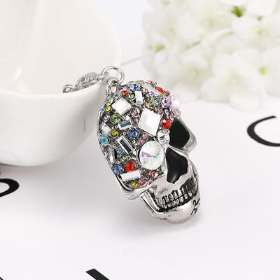 Crystal Skull Head Keychain Pendant Keyring