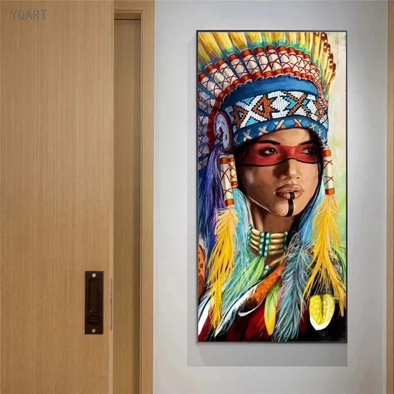 Native Colorful Canvas Art Wall Paintings