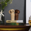 Owl Figurines Miniature Woodcraft