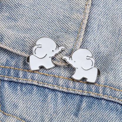 Elephant Brooch Pin Metal Cute