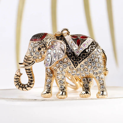 Elephant Key Chain With Rhinestones