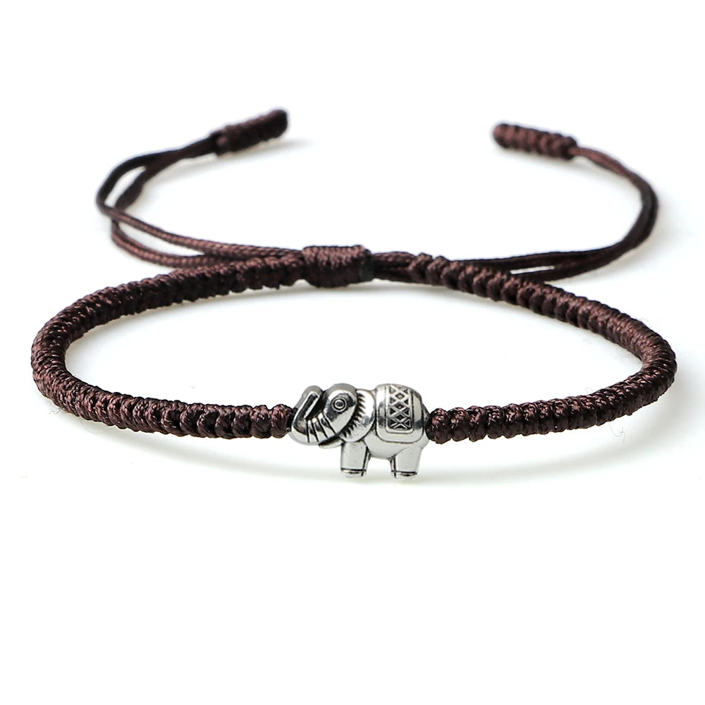 Elephant Pendant Bracelet Silver Color