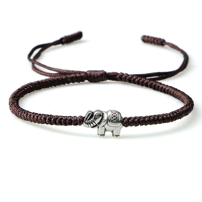 Elephant Pendant Bracelet Silver Color