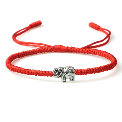 Elephant Pendant Bracelet Silver Color