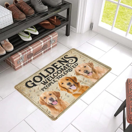 Dog Golden Retriever Doormat 3D Print Non-slip