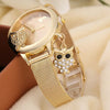 Owl Watches Gold Mesh Band