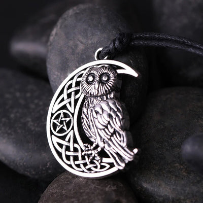 Owl Moon Pendants Necklace