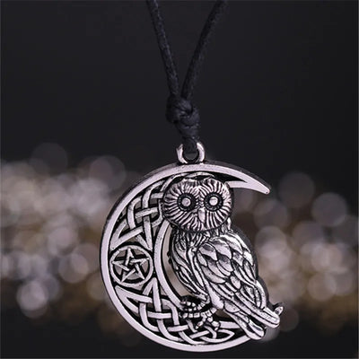 Owl Moon Pendants Necklace